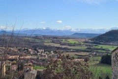 Vue sur les massifs de la Tête de l'Estrop et du Ch Blanc